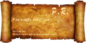 Parragh Róza névjegykártya